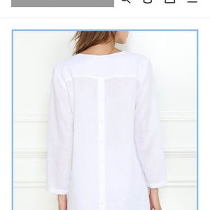 White linen tunic top